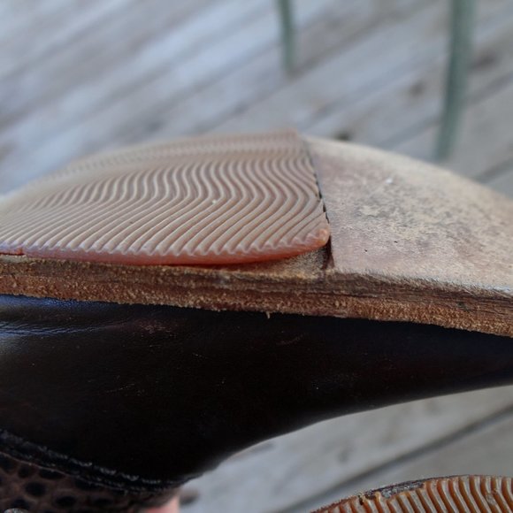 ALL BLACK brand Saddle-Oxford Shoes in Brown Leather size EU 37 / US 6.5 - Picture 13 of 13